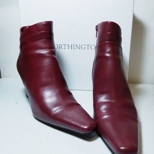 Worthington High Heel Madison Ankle Boots Red 8.5M